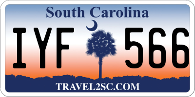 SC license plate IYF566
