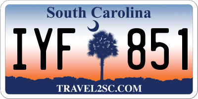 SC license plate IYF851