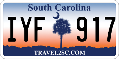 SC license plate IYF917