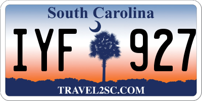 SC license plate IYF927