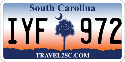 SC license plate IYF972