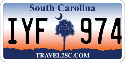 SC license plate IYF974