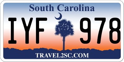 SC license plate IYF978