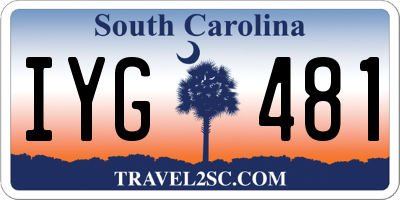 SC license plate IYG481