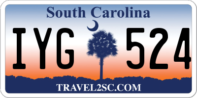 SC license plate IYG524