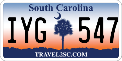 SC license plate IYG547