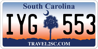 SC license plate IYG553