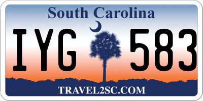 SC license plate IYG583
