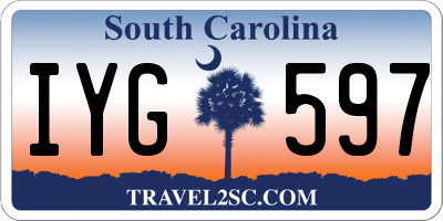 SC license plate IYG597