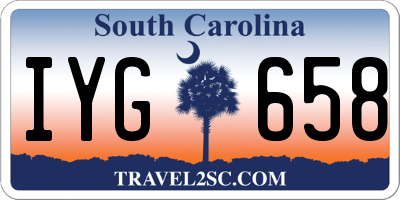 SC license plate IYG658