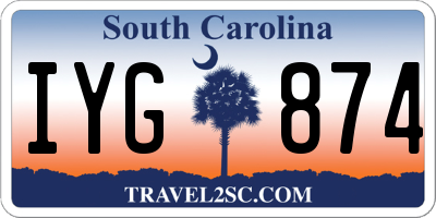 SC license plate IYG874
