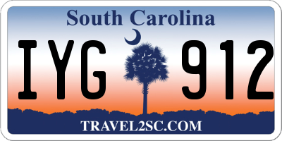 SC license plate IYG912