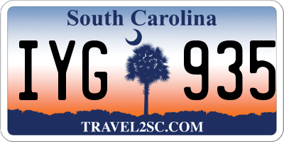 SC license plate IYG935