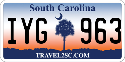 SC license plate IYG963