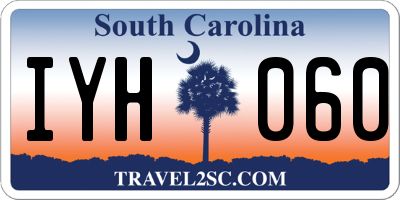 SC license plate IYH060