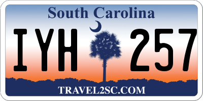 SC license plate IYH257