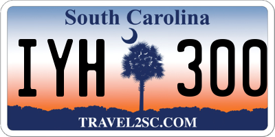 SC license plate IYH300