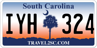 SC license plate IYH324