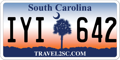 SC license plate IYI642