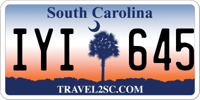 SC license plate IYI645