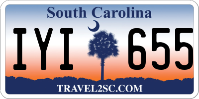 SC license plate IYI655