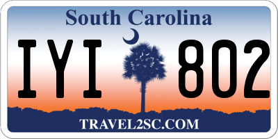 SC license plate IYI802