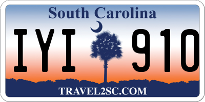 SC license plate IYI910
