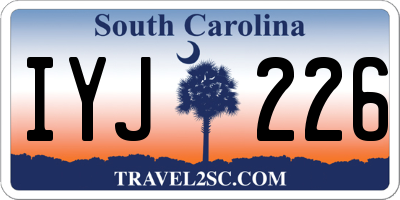 SC license plate IYJ226