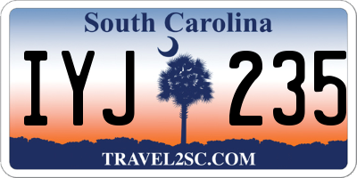 SC license plate IYJ235