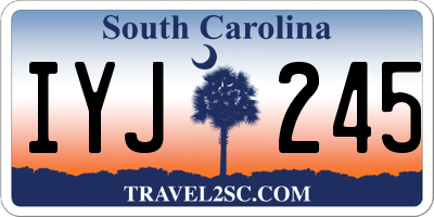 SC license plate IYJ245