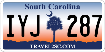 SC license plate IYJ287