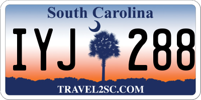 SC license plate IYJ288