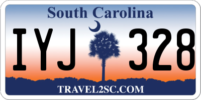 SC license plate IYJ328