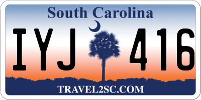 SC license plate IYJ416