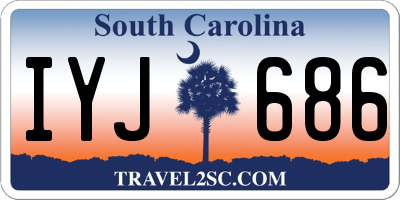 SC license plate IYJ686