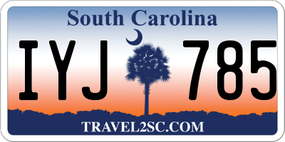 SC license plate IYJ785