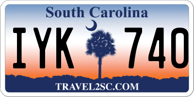 SC license plate IYK740