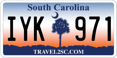 SC license plate IYK971