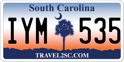 SC license plate IYM535
