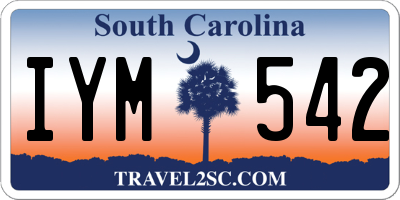 SC license plate IYM542