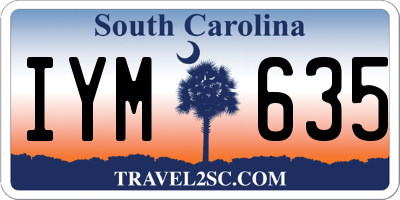 SC license plate IYM635