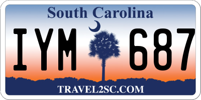 SC license plate IYM687