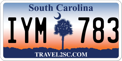 SC license plate IYM783