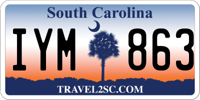 SC license plate IYM863