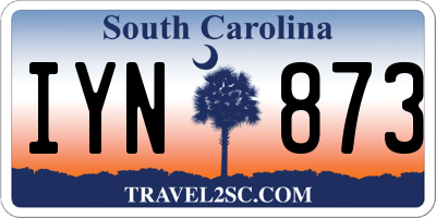 SC license plate IYN873