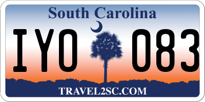 SC license plate IYO083