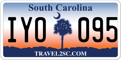 SC license plate IYO095