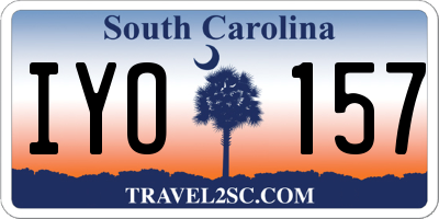 SC license plate IYO157