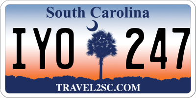 SC license plate IYO247