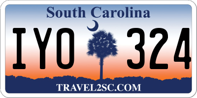 SC license plate IYO324